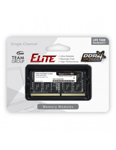 16G DDR4 2666 TEAM ELITE SODIM